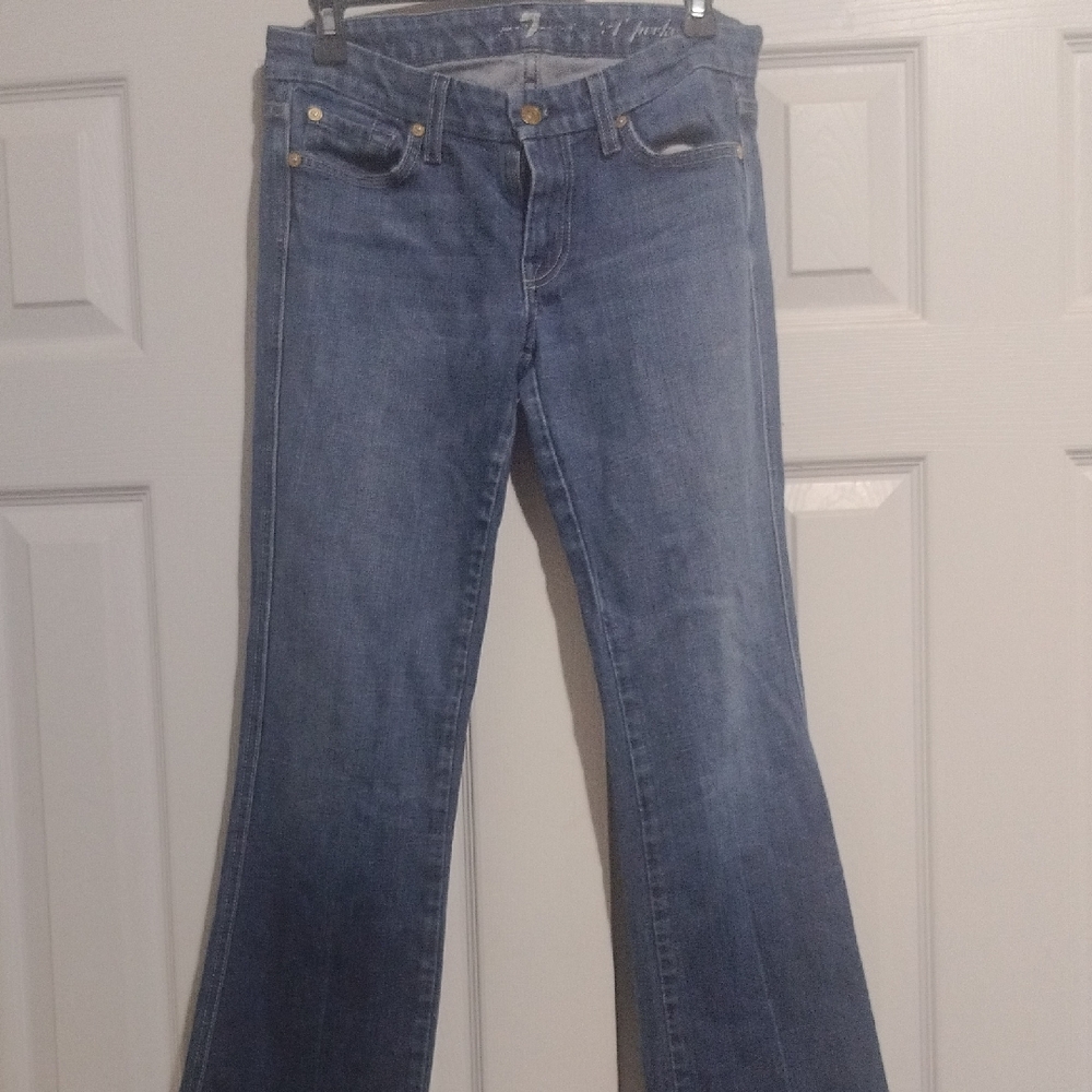 7 For All Mankind Women's Flare Jeans in Blue